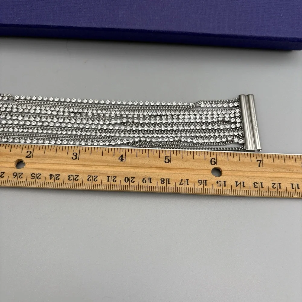 NEW Swarovski Bracelet Multi Strand Glam Rhodium Plated 7